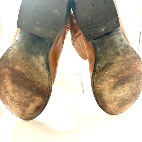 Vintage Remington Cowgirl Brown Leather Handmade Boots Size 7 C - Picture 6 of 8